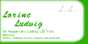 lorinc ludwig business card